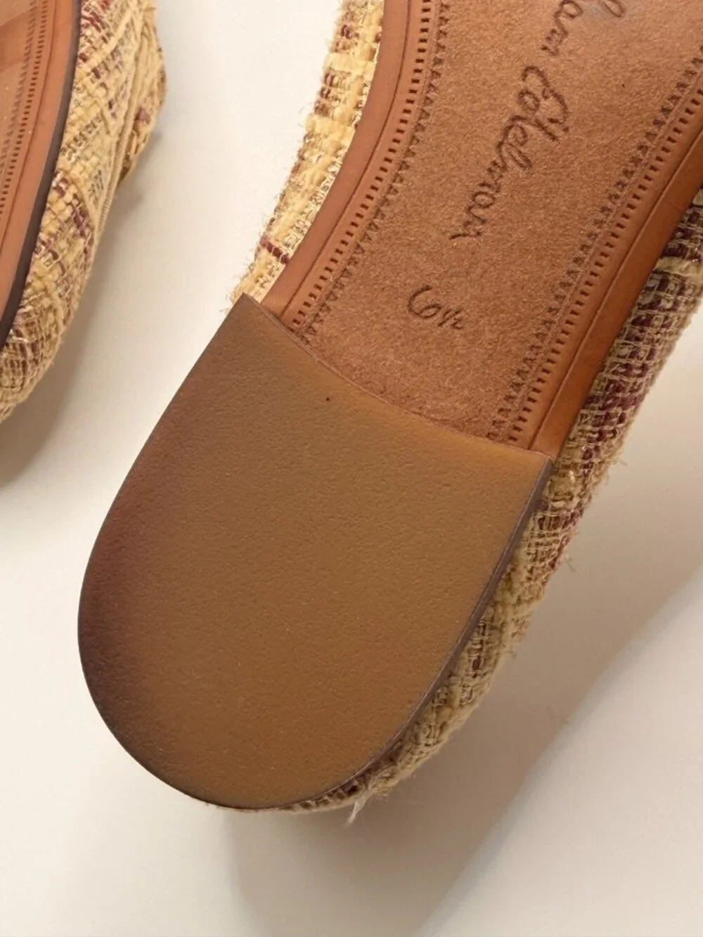 Sam Edelman Women's Loraine Loafer Pale Gold Texture Loafer Sz 6.5
